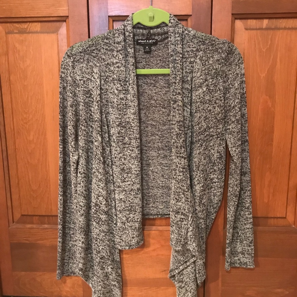 Black and White heather cardigan